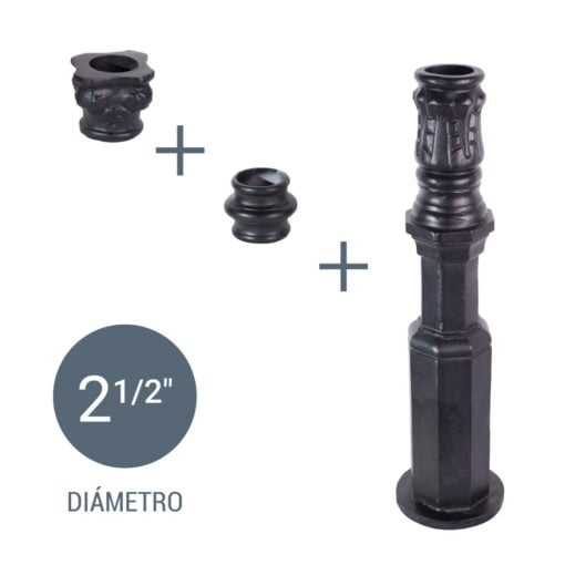 k25 2a Kit 25 pulg. Base petisa 70 cm nudo y capitel chico sin pintar con allen 1 1